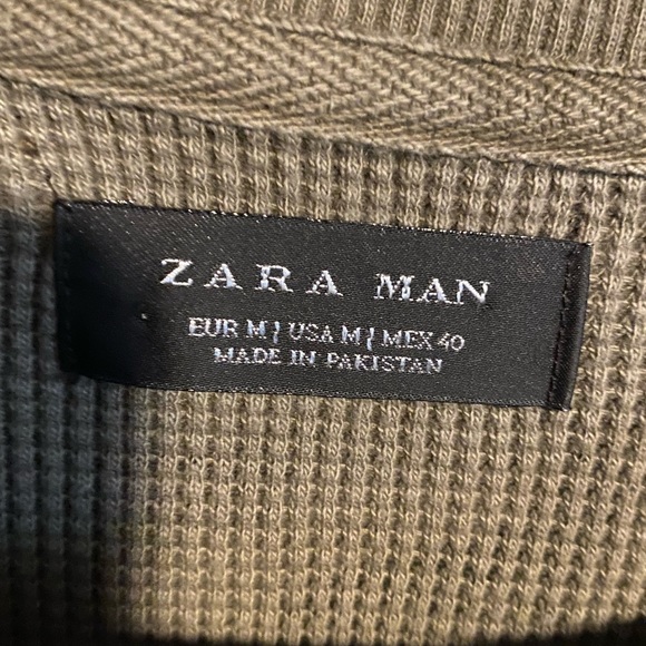 ZARA MAN CAMO WAFFLE KNIT LONGSLEEVE - Picture 4 of 5